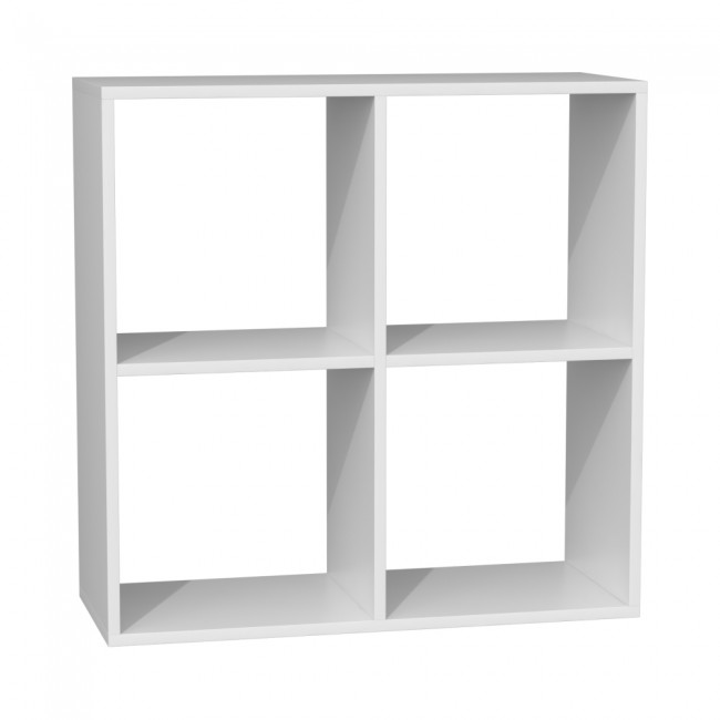 Onlywood Scaffale in Legno Componibile MALAX - 74 x 30 x 75 h cm - Bianco -  Onlywood