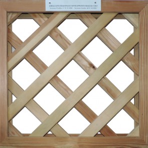Grigliati in legno SU MISURA Trattati - Maglia 8 cm