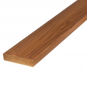 Onlywood Listoni Legno per Esterno con Zigrinatura Antiscivolo in Legno di Pino Thermowood anche per ambienti umidi e marini -Massima Resistenza e Durata - Pavimento Esterno Doga 12 x 2,1 x 240 cm