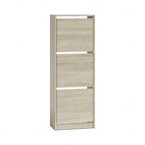 Onlywood Scarpiera con seduta da ingresso PARMA MINI - 60 x 35 x 49h cm -  Laminato Bianco - Onlywood