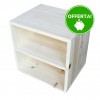 Onlywood Cubo Modulare in legno con Ripiano - 36 x 30 x 36 h cm